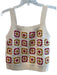 La maille sezane Size Small Cream, Pink & Gold Cotton Sleeveless Patchwork Top Cream, Pink & Gold / Small
