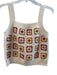 La maille sezane Size Small Cream, Pink & Gold Cotton Sleeveless Patchwork Top Cream, Pink & Gold / Small