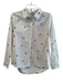 avara Size Small White & Red Cotton Long Sleeve Collared Hearts Button Down Top White & Red / Small