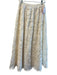 Aqua Size M White Polyester Maxi Lace Overlay Elastic Waist Floral Skirt White / M