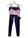 Set Size Medium Navy & Pink Polyester Blend Ankle Length 2 Piece Athletic Set Navy & Pink / Medium