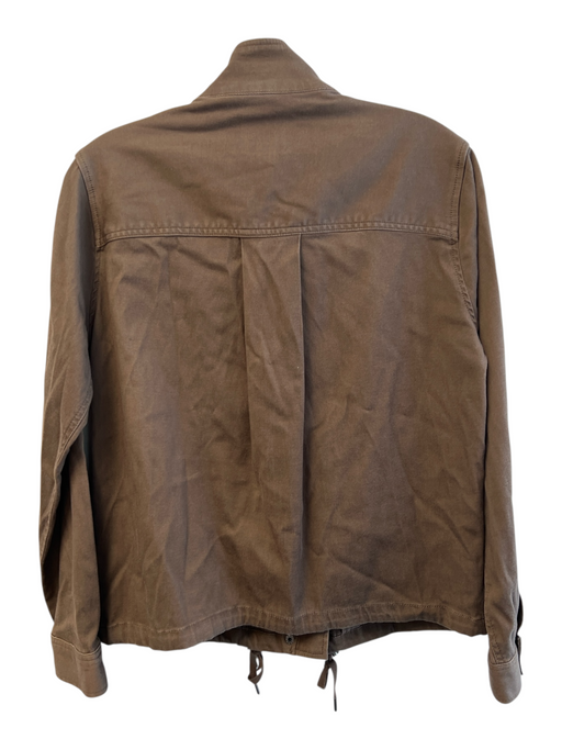 Liverpool Size Small Brown Lyocell blend Front Zip & Snap Collared Jacket Brown / Small