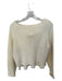 Mable Size M Cream Viscose Blend Long Balloon Sleeve Knit Cropped Sweater Set Cream / M