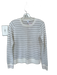 Club Monaco Size M White & Gray Long Sleeve Striped Sweater White & Gray / M