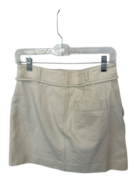 Madewell Size 2 Cream Cotton Rope Belted Skirt Cream / 2