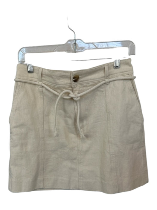 Madewell Size 2 Cream Cotton Rope Belted Skirt Cream / 2