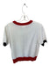 Queen of Sparkles Size XS White & Red Cotton & Acrylic Short Sleeve UGA Top White & Red / XS