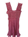 Ganni Size 38 Magenta & White Recycled Polyester Blend Sleeveless Gingham Dress Magenta & White / 38