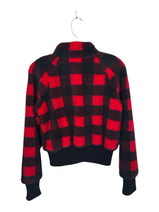 Mother Size S Red & Black Polyester Long Sleeve Buffalo Check Bomber Jacket Red & Black / S