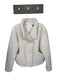 Frame Size S White Faux Shearling Snap Buttons Collar short Coat White / S