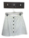 Bella Dahl Size 26 Ivory Corduroy High Waist Buttons Mini Skirt Ivory / 26