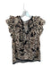 Ulla Johnson Size 2 Cream & Maroon Cotton Blend Flutter Sleeves Botanical Top Cream & Maroon / 2