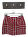 Rag & Bone Size 4 Red & White Wool Blend Tweed Snap buttons Faux Leather Skirt Red & White / 4
