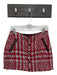 Rag & Bone Size 4 Red & White Wool Blend Tweed Snap buttons Faux Leather Skirt Red & White / 4