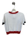 Queen of Sparkles Size XS White & Red Cotton Blend Short Sleeve UGA Top White & Red / XS