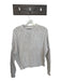 360 Sweater Size S Light Gray Cotton Long Sleeve Cable Knit Crew Neck Sweater Light Gray / S