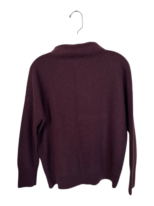 Vince Size S Plum Cashmere Mock Neck Long Sleeve Sweater Plum / S