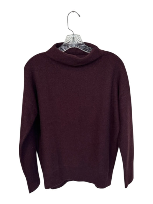 Vince Size S Plum Cashmere Mock Neck Long Sleeve Sweater Plum / S