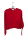 White + Warren Size S Red Organic Cotton Long Sleeve Crew Neck Sweatshirt Red / S