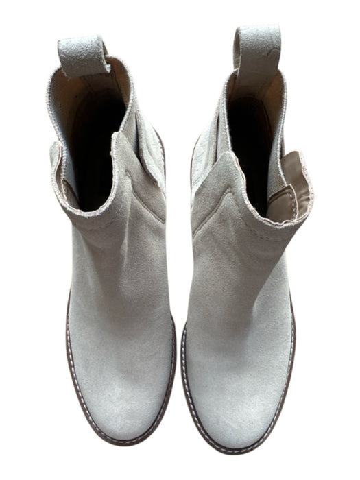 Dolce Vita Shoe Size 7.5 Taupe Suede Stretch Wedge Ankle Booties Taupe / 7.5