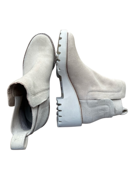Dolce Vita Shoe Size 7.5 Taupe Suede Stretch Wedge Ankle Booties Taupe / 7.5