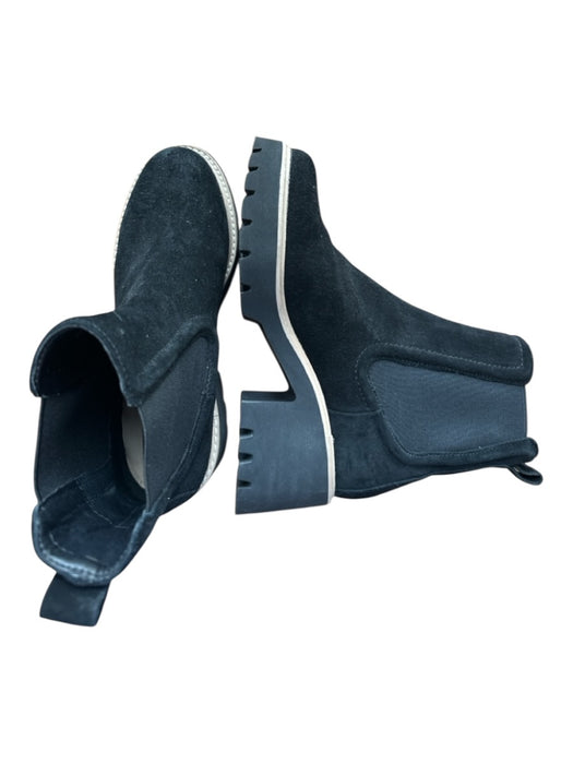Dolce Vita Shoe Size 7 Black Suede Stretch Block Heel Ankle Booties Black / 7