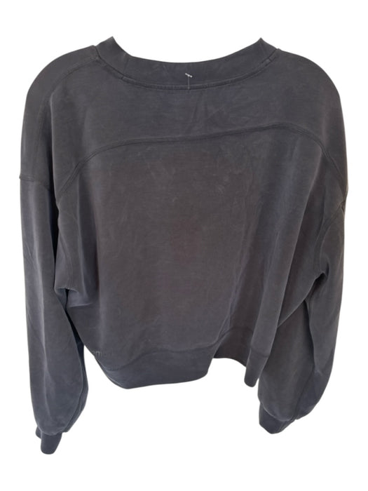 Lululemon Size Est M Charcoal Modal Blend Long Sleeve Cropped Sweatshirt Charcoal / Est M