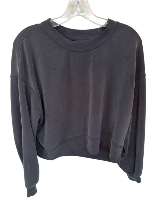 Lululemon Size Est M Charcoal Modal Blend Long Sleeve Cropped Sweatshirt Charcoal / Est M