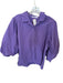 Stateside Size M Purple Cotton Long Balloon Sleeve Collar Button Down Top Purple / M