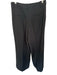 Alice & Olivia Size 10 Black Rayon Blend High Waist Wide Leg Pleat Trouser Pants Black / 10