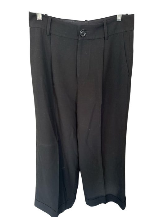 Alice & Olivia Size 10 Black Rayon Blend High Waist Wide Leg Pleat Trouser Pants Black / 10