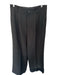 Alice & Olivia Size 10 Black Rayon Blend High Waist Wide Leg Pleat Trouser Pants Black / 10