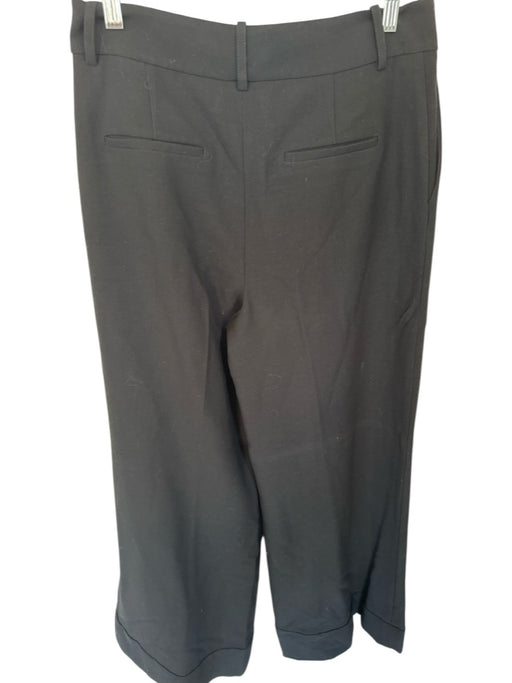 Alice & Olivia Size 10 Black Rayon Blend High Waist Wide Leg Pleat Trouser Pants Black / 10