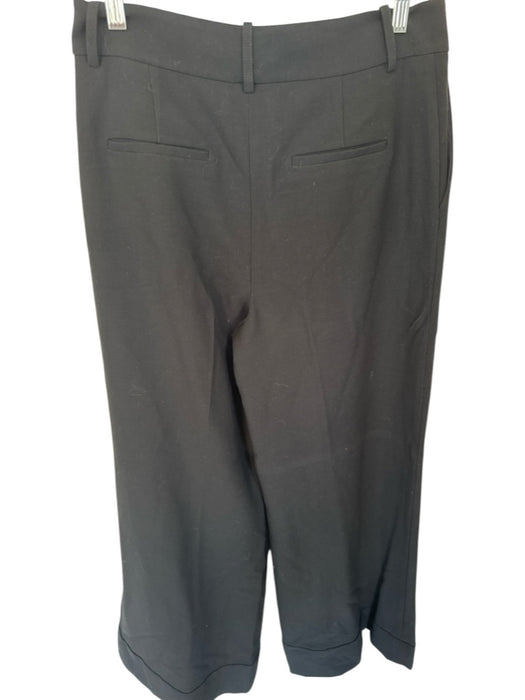 Alice & Olivia Size 10 Black Rayon Blend High Waist Wide Leg Pleat Trouser Pants Black / 10