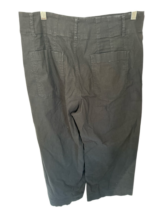 Maeve Size 31 Black Cotton Blend High Waist Wide Leg Pants Black / 31