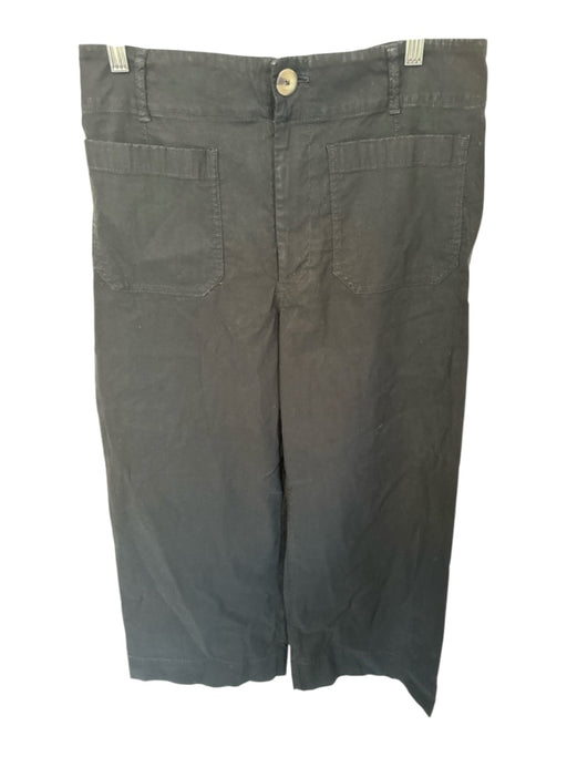 Maeve Size 31 Black Cotton Blend High Waist Wide Leg Pants Black / 31
