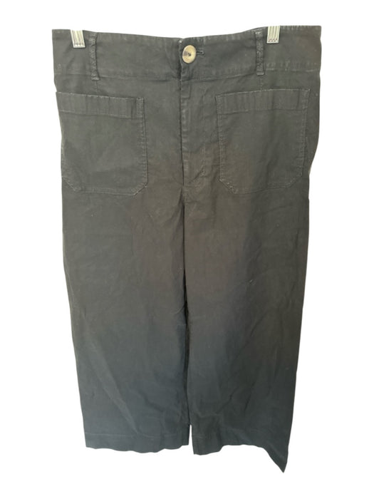 Maeve Size 31 Black Cotton Blend High Waist Wide Leg Pants Black / 31