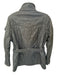 Barbour Size 8 Black Fleece Lined Quilted Belted Full Zip Jacket Black / 8