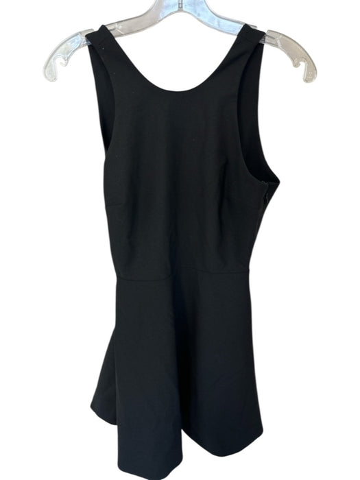 Elizabeth & James Size 4 Black Polyester Blend Sleeveless Side Zip Mini Dress Black / 4