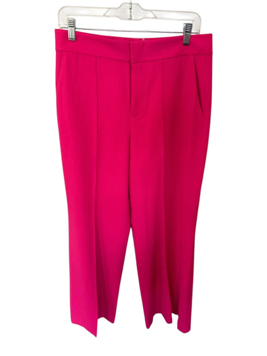 Alice & Olivia Size 10 Hot pink Polyester High Waist Wide Leg Trouser Pants Hot pink / 10