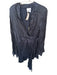 Acler Size 8 Midnight Navy Cupro Long Sleeve Pleat Detail Dress Midnight Navy / 8
