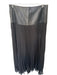 By Anthropologie Size M Black Vegan Leather Accents Waist band Maxi Skirt Black / M