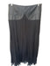 By Anthropologie Size M Black Vegan Leather Accents Waist band Maxi Skirt Black / M