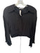 Alice & Olivia Size M Black Viscose Long Sleeve Collar Drawstring Waist Top Black / M