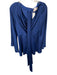 Keepsake Size M Navy Polyester Long Wide Sleeve Cowl Neck Back Zip Dress Navy / M
