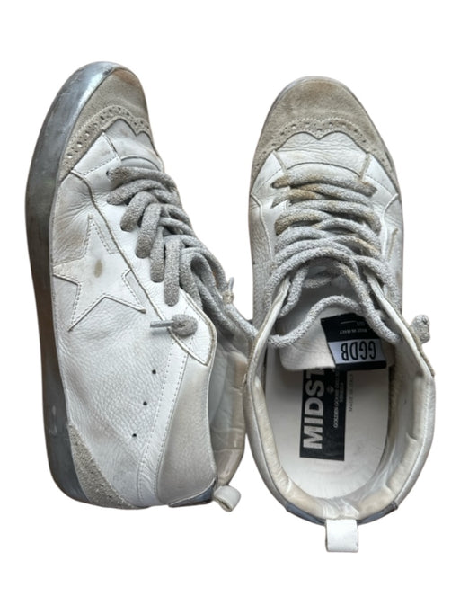 Golden Goose Shoe Size 40 White & Grey Leather Suede Accent Star Sneakers White & Grey / 40