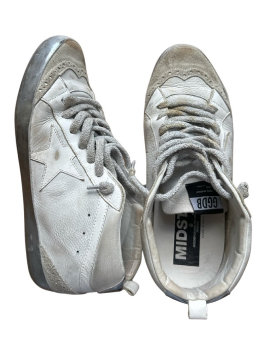 Golden Goose Shoe Size 40 White & Grey Leather Suede Accent Star Sneakers White & Grey / 40