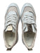 Softwaves Shoe Size 38 White & Rose Gold Mesh Cracked / Distressed Sneakers White & Rose Gold / 38
