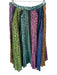 Delfi Collective Size M Black & Multi Side Zip Snake Print Acordian Pleats Skirt Black & Multi / M