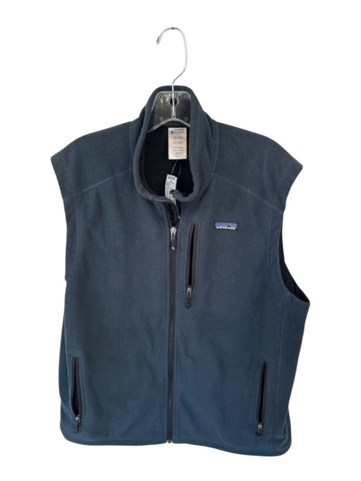 Patagonia Size L Navy Polyester fleece Full Zip Athletic Men's Vest Navy / L